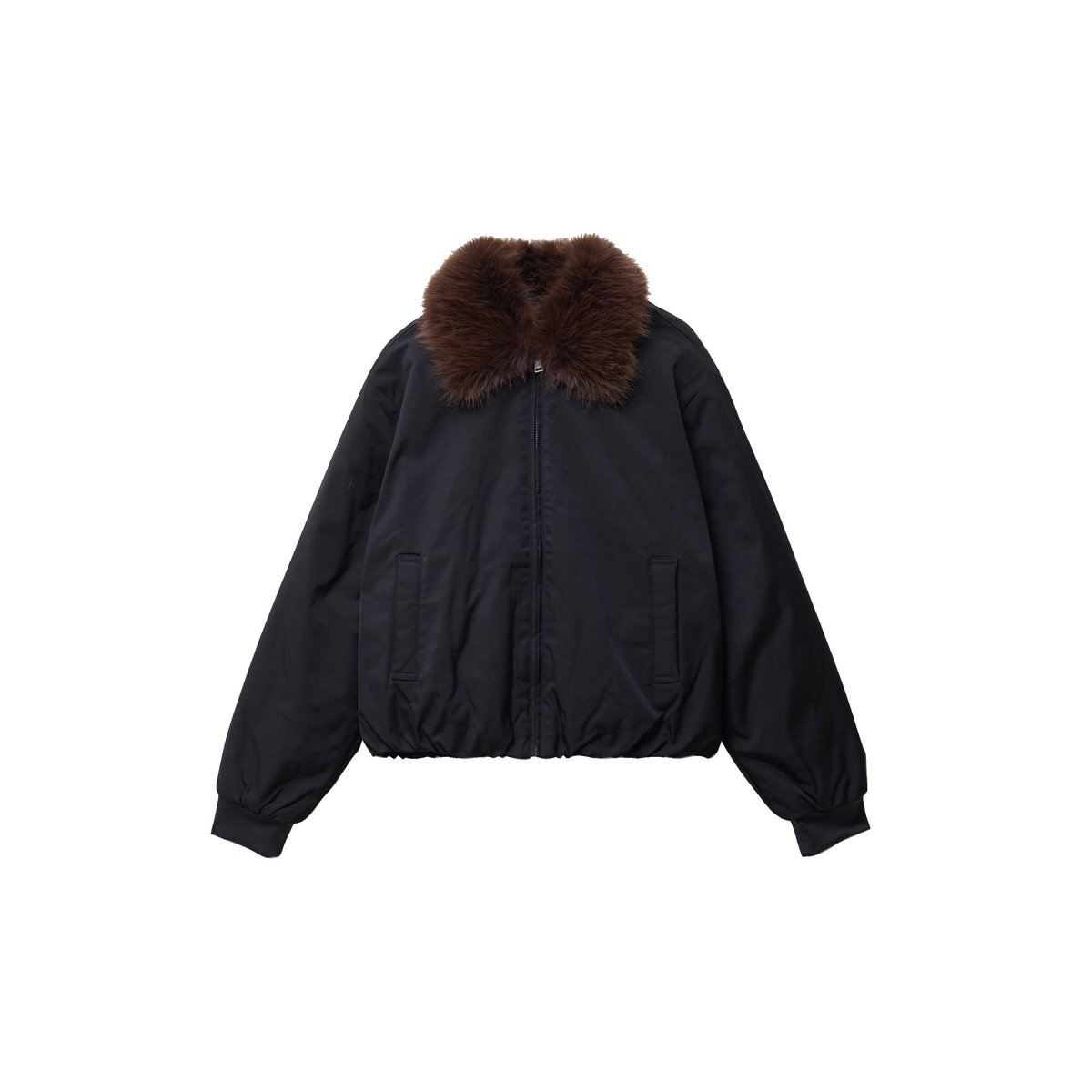 Blouson ample court col classique noir, BONOBO