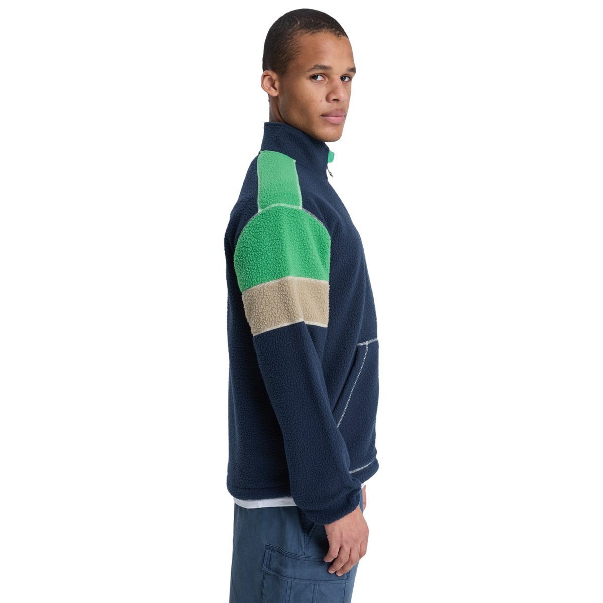 Polaire zippée CLEAN COAST BLOCK vert leprechaun, QUIKSILVER