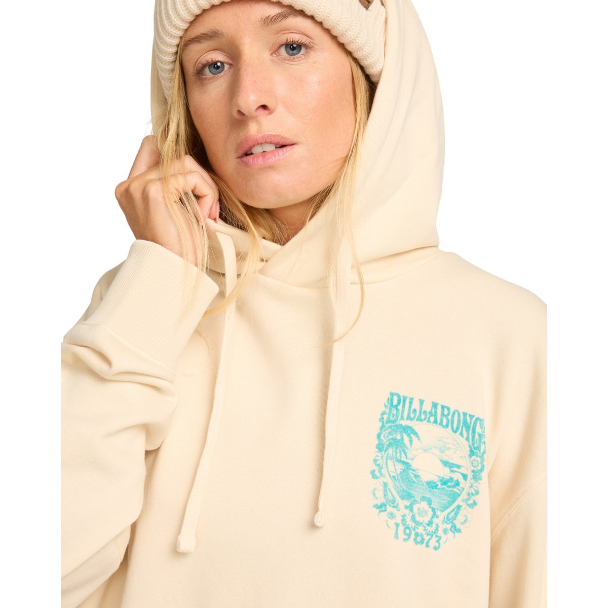 Sweat à capuche MORE RIDES blanc white cap, BILLABONG