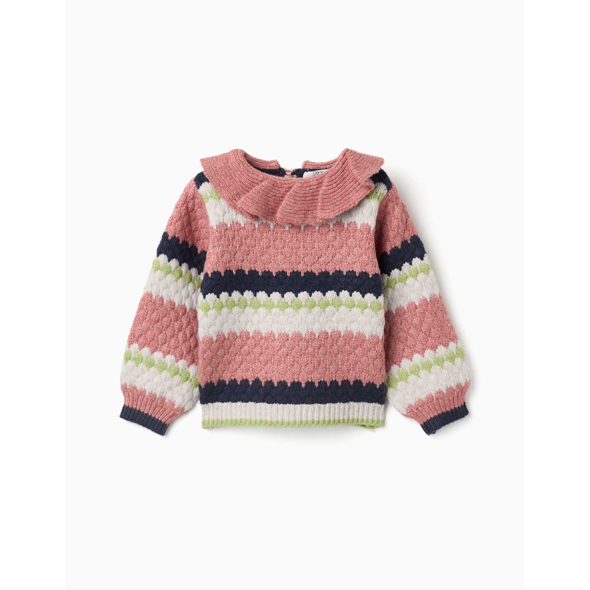 Pull en maille à rayures rose, ZIPPY