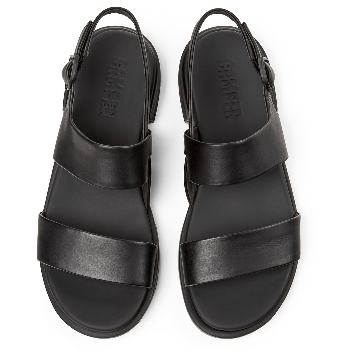Sandales Edy Cuir noir, CAMPER