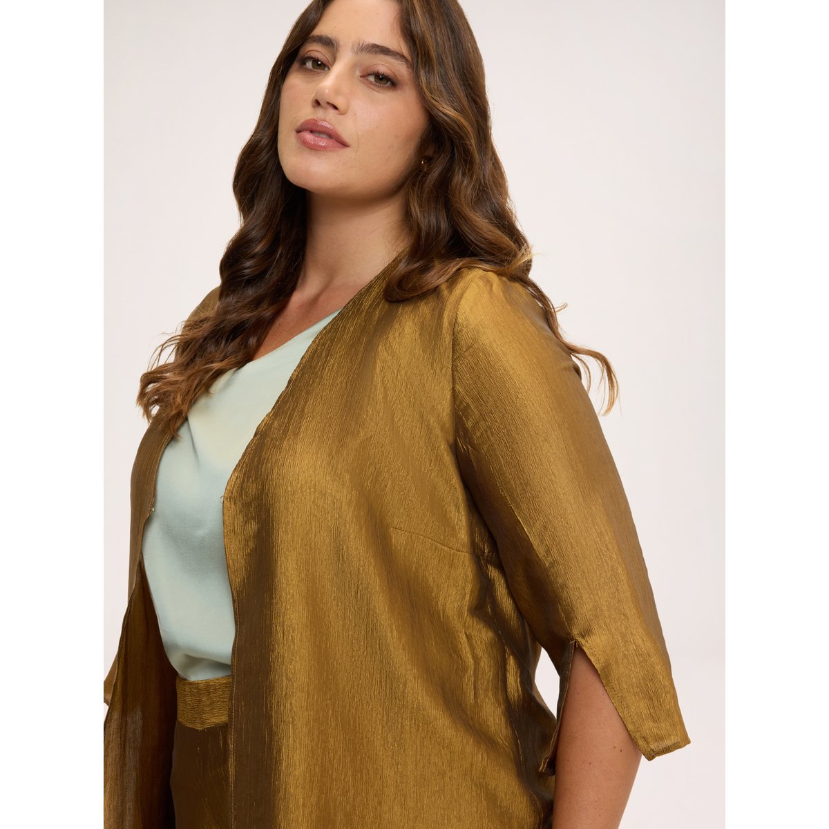 Veste déstructurée effet métallisé oro, FIORELLA RUBINO