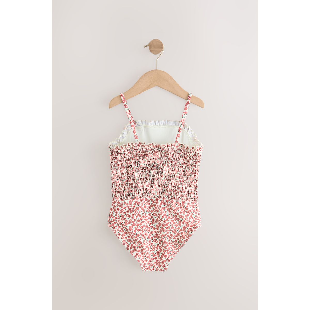 Maillot de bain à fronces rouge rouille ditsy, NEXT