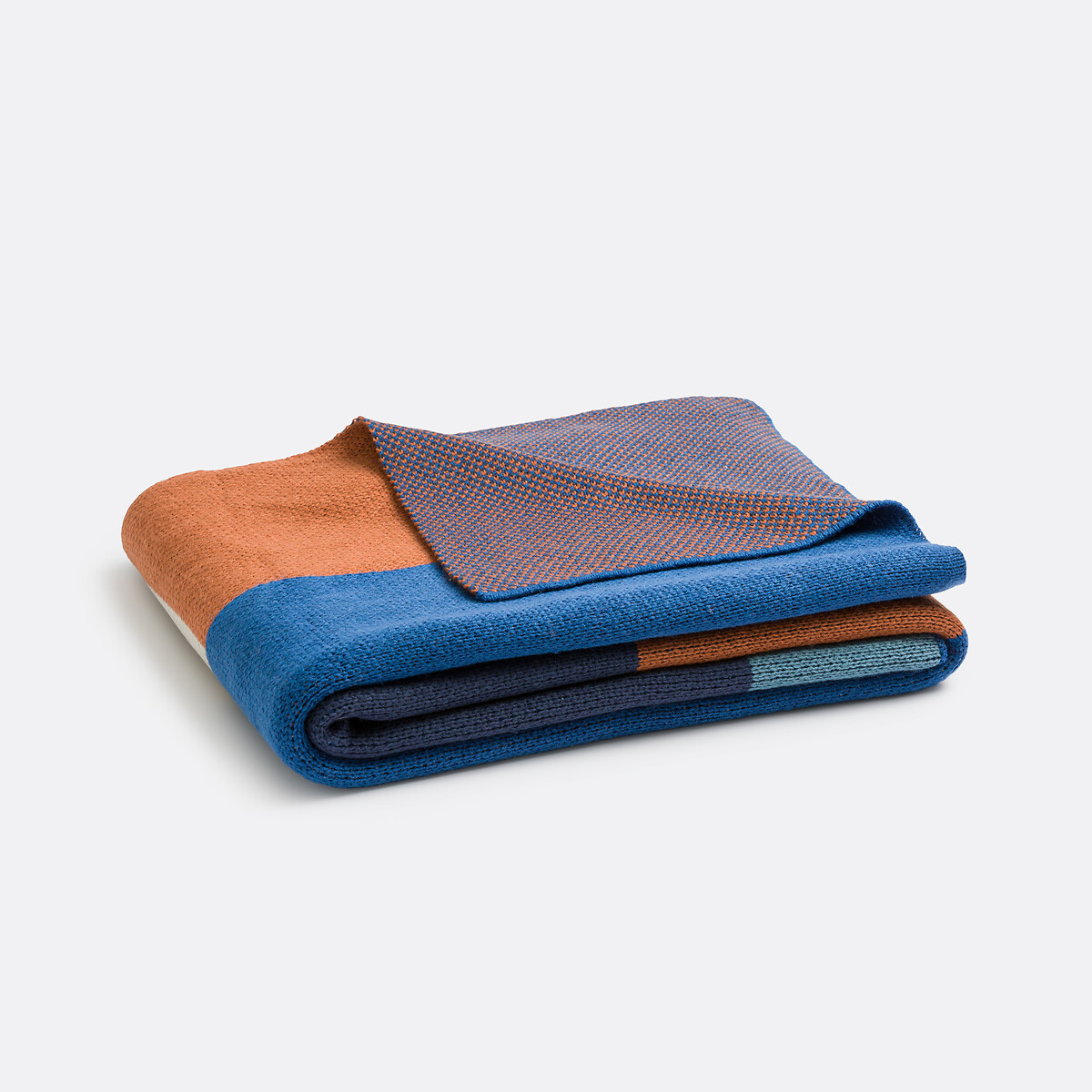 Plaid maille, Anneke multicolore bleu, LA REDOUTE INTERIEURS