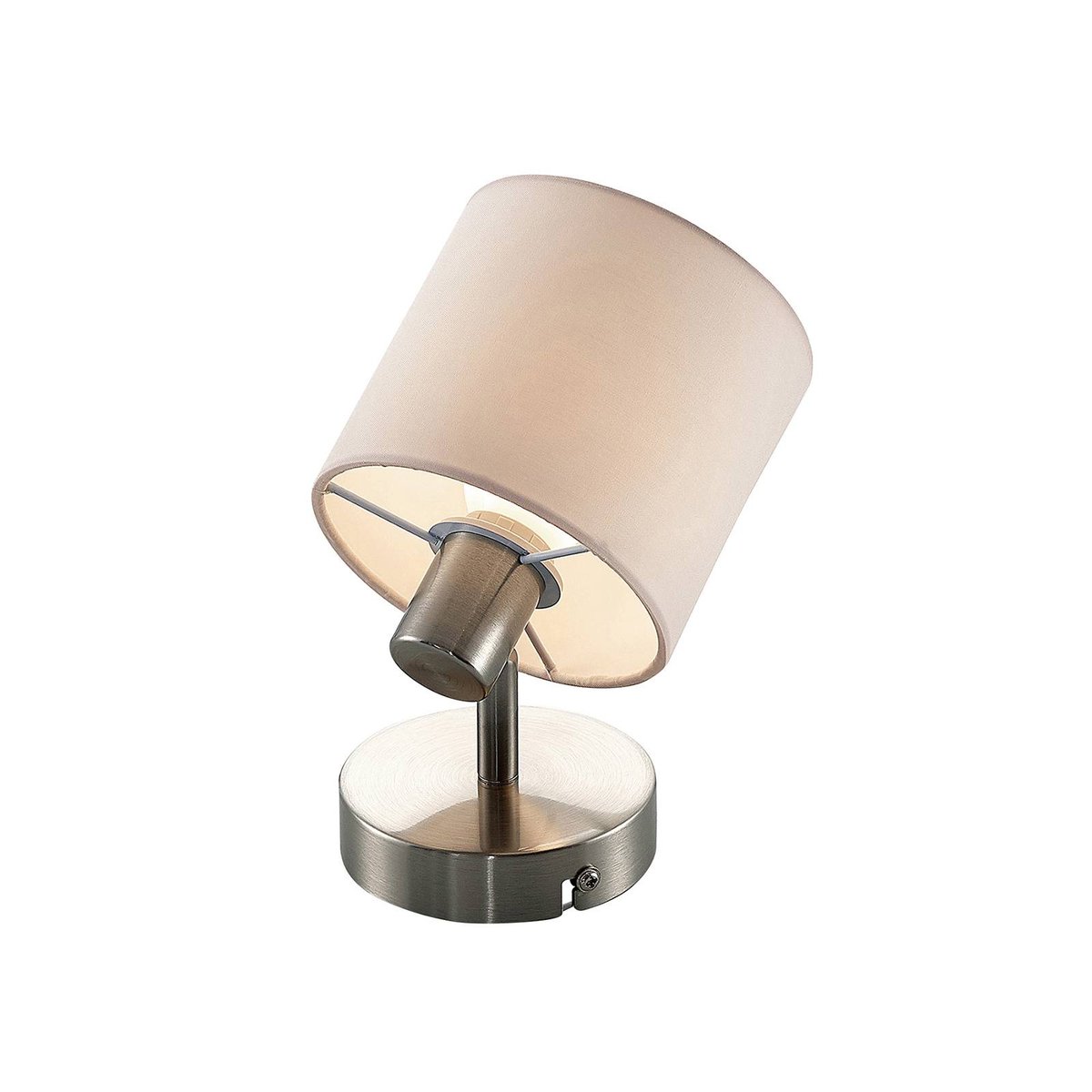 Applique en métal moderne, Stannis nickel mat, blanc, LINDBY