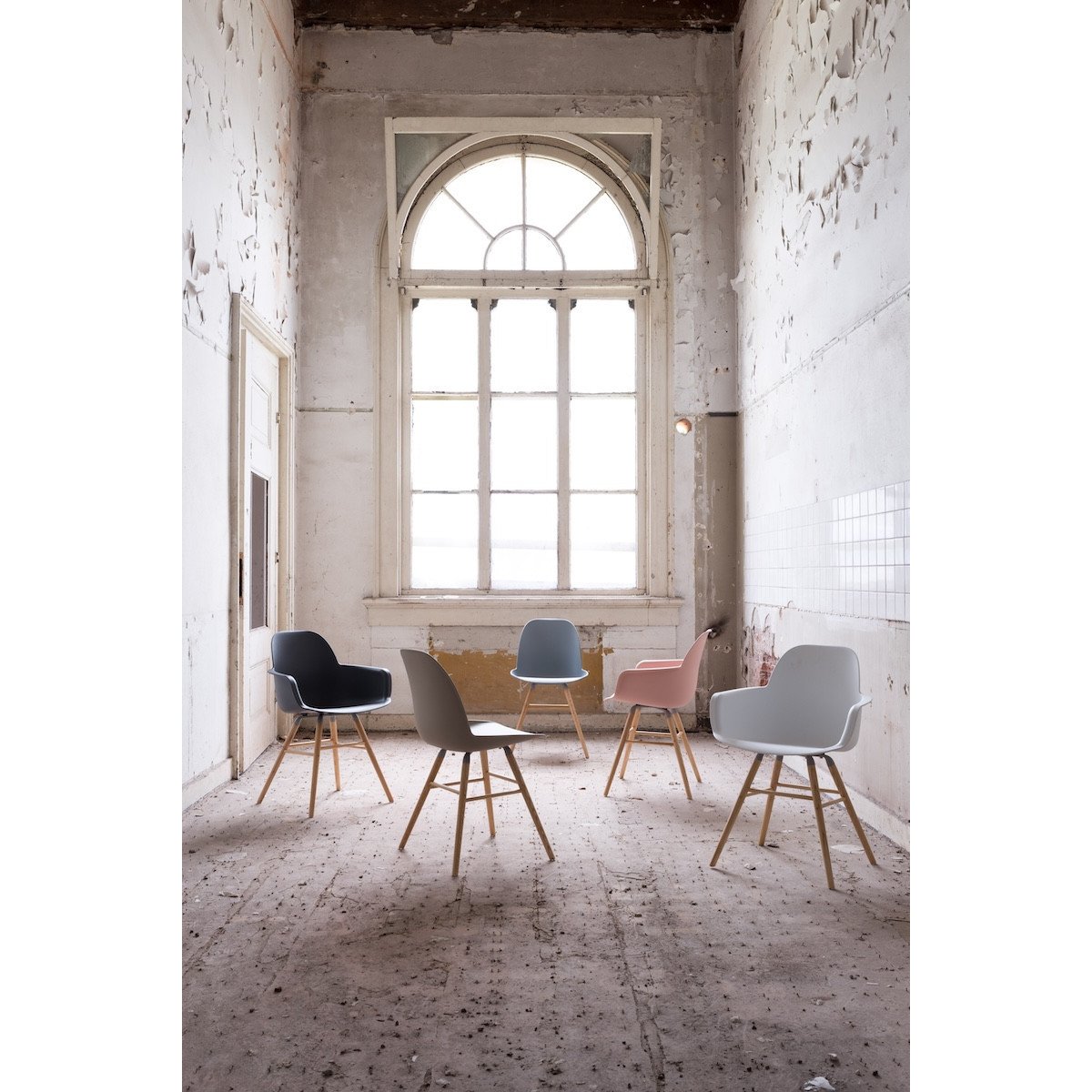 Lot de 2 fauteuils de repas en polypropylene - blanc, ZUIVER