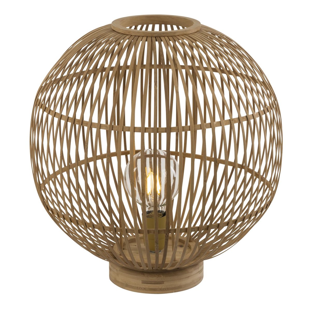 Lampe à poser boule en bambou HILDEGARD beige, GLOBO LIGHTING