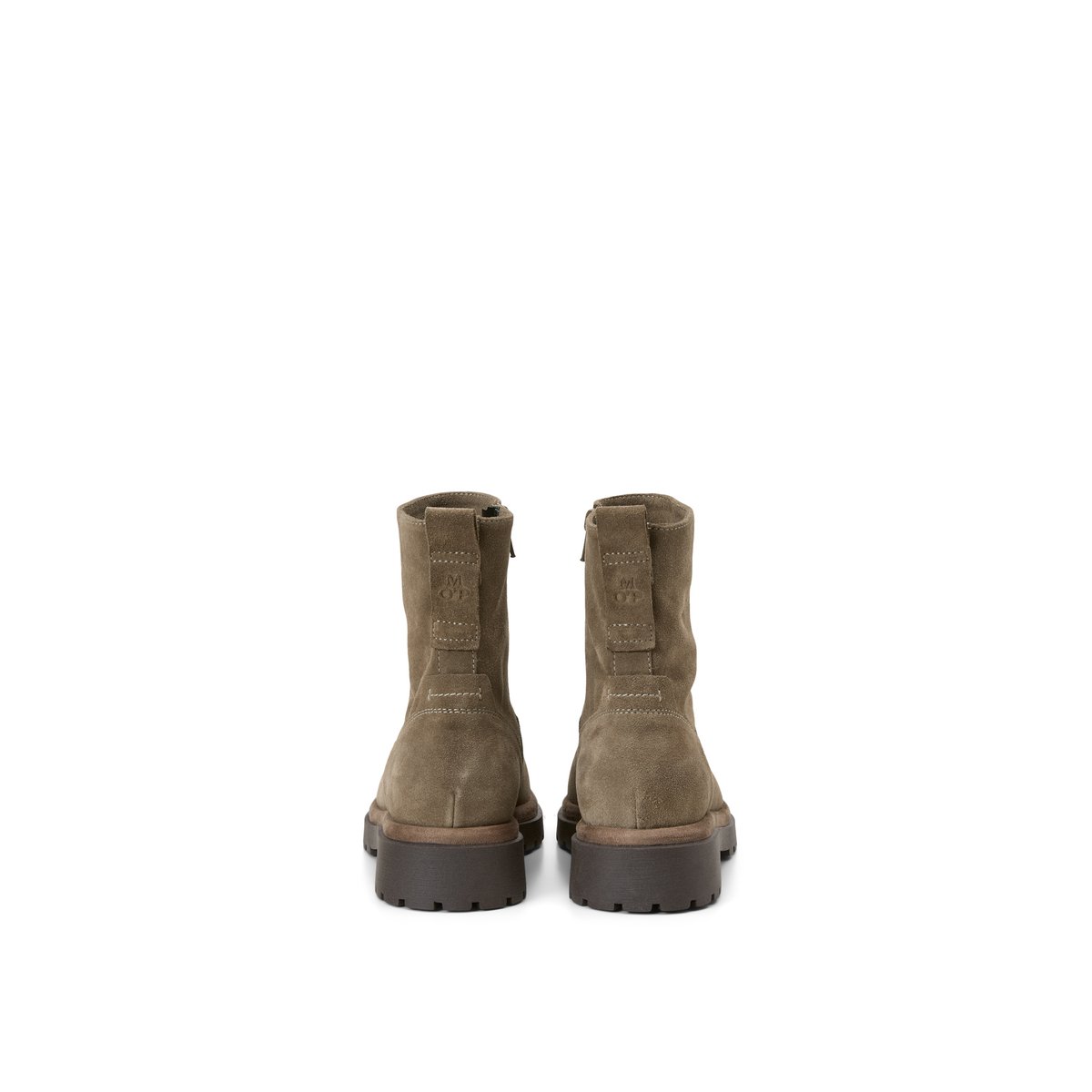 Bottes modèle Birte en cuir velours souple marron clair, MARC O'POLO