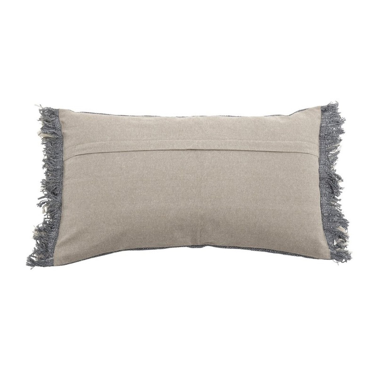 Coussin salon coton franges  ATTIKI bleu poudré, BLOOMINGVILLE
