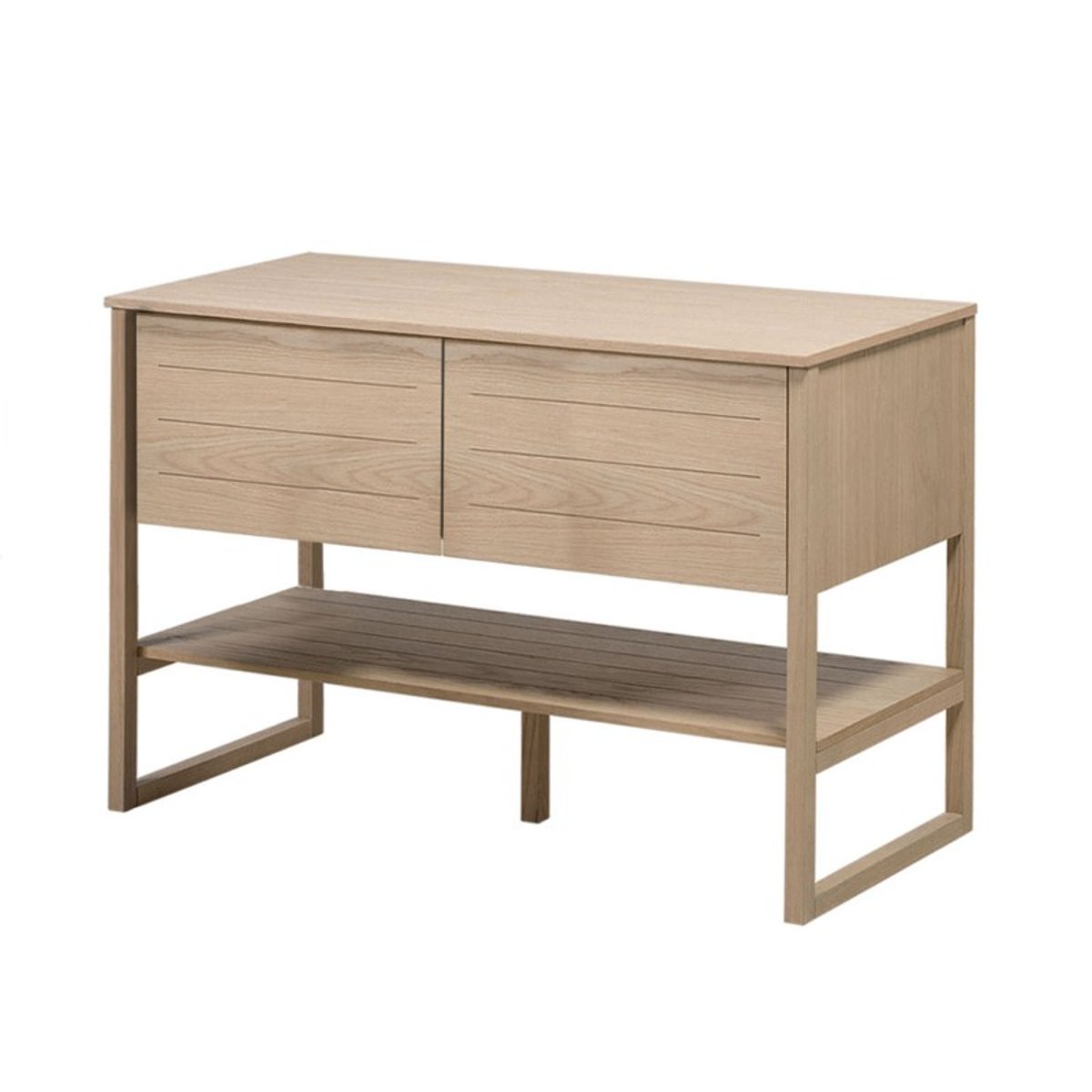 Meuble double +vasque +miroir ATOLL bois clair, MOB IN