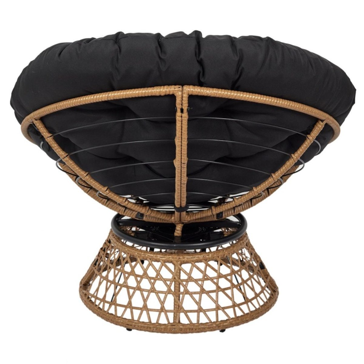 Fauteuil D'extérieur Avec Coussin Noir noir, DECORATIE