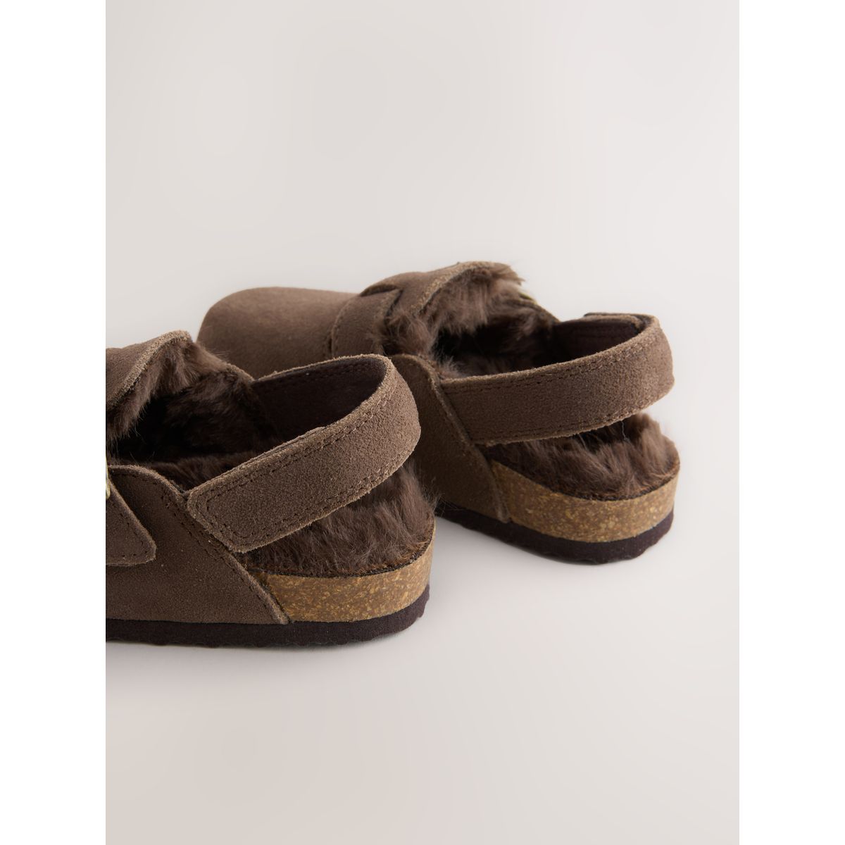 Sabots en cuir marron chocolat, NEXT