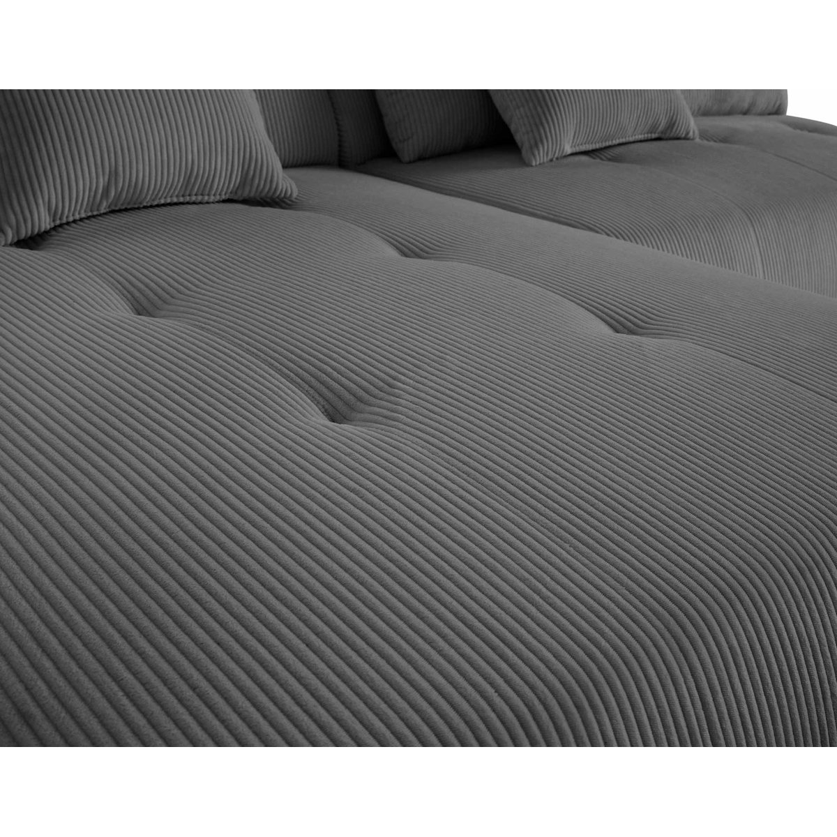 Canapé d'Angle gauche 5 places - ONYX gris foncé, BEST MOBILIER