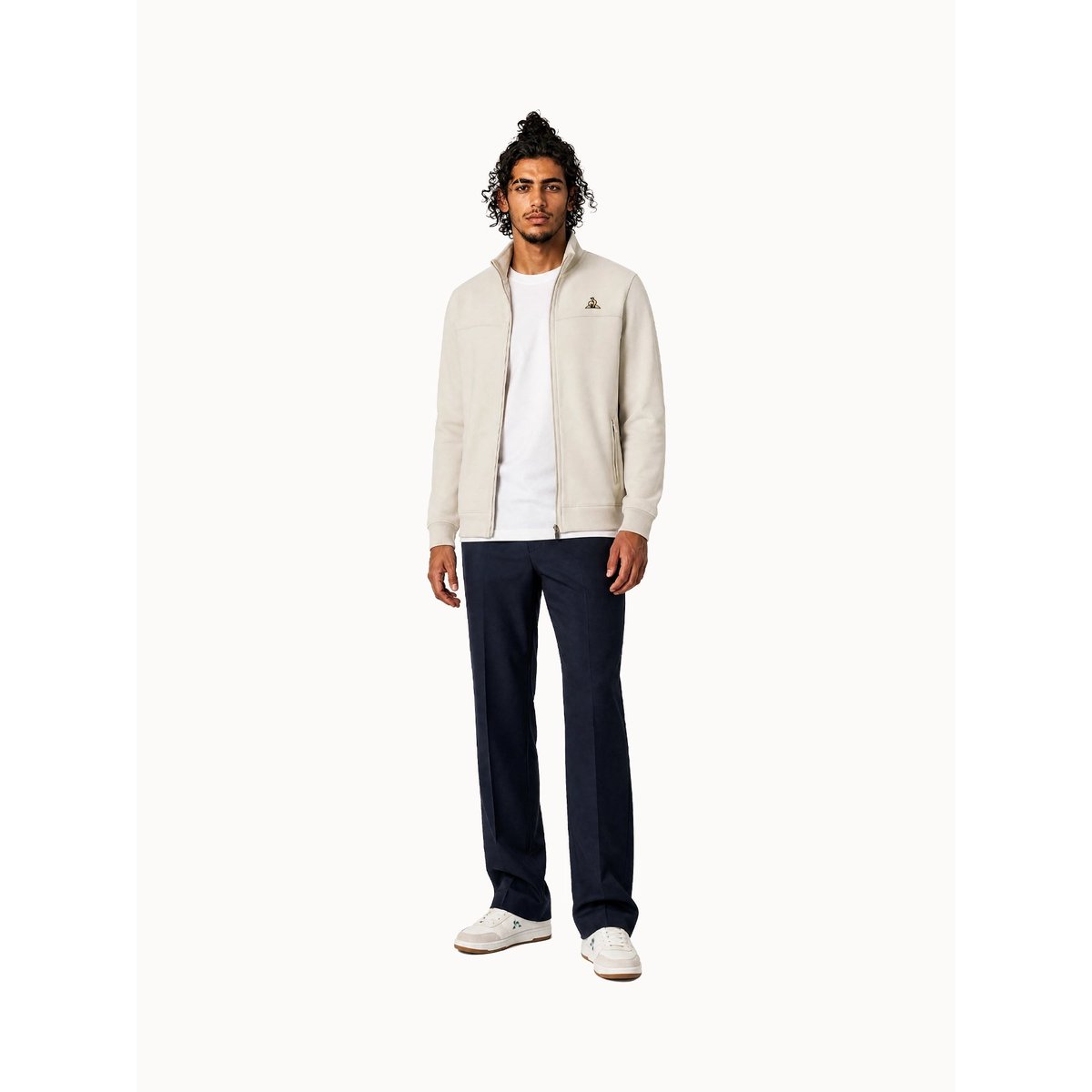 Veste zippée Coq d'Or en double face avec détails texturés Coq d'Or brown, LE COQ SPORTIF
