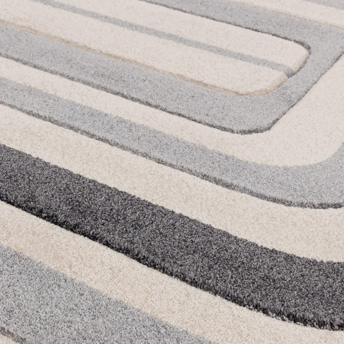 Tapis salon et chambre moderne LINY gris, NOVATREND