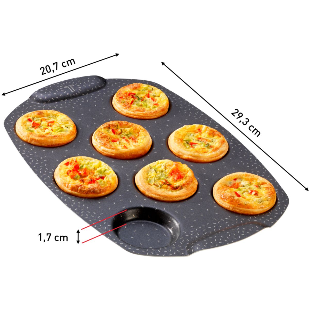 Moule à tartelette Perfectbake mini quiche rouge, TEFAL