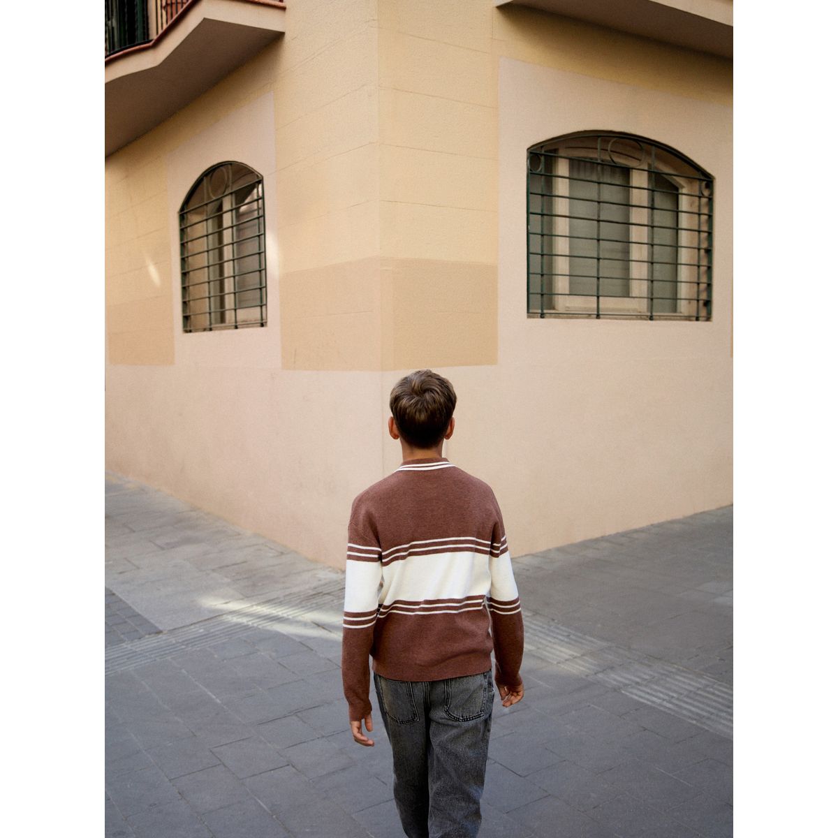 Polo en maille color block à col zippé marron rouille, NEXT