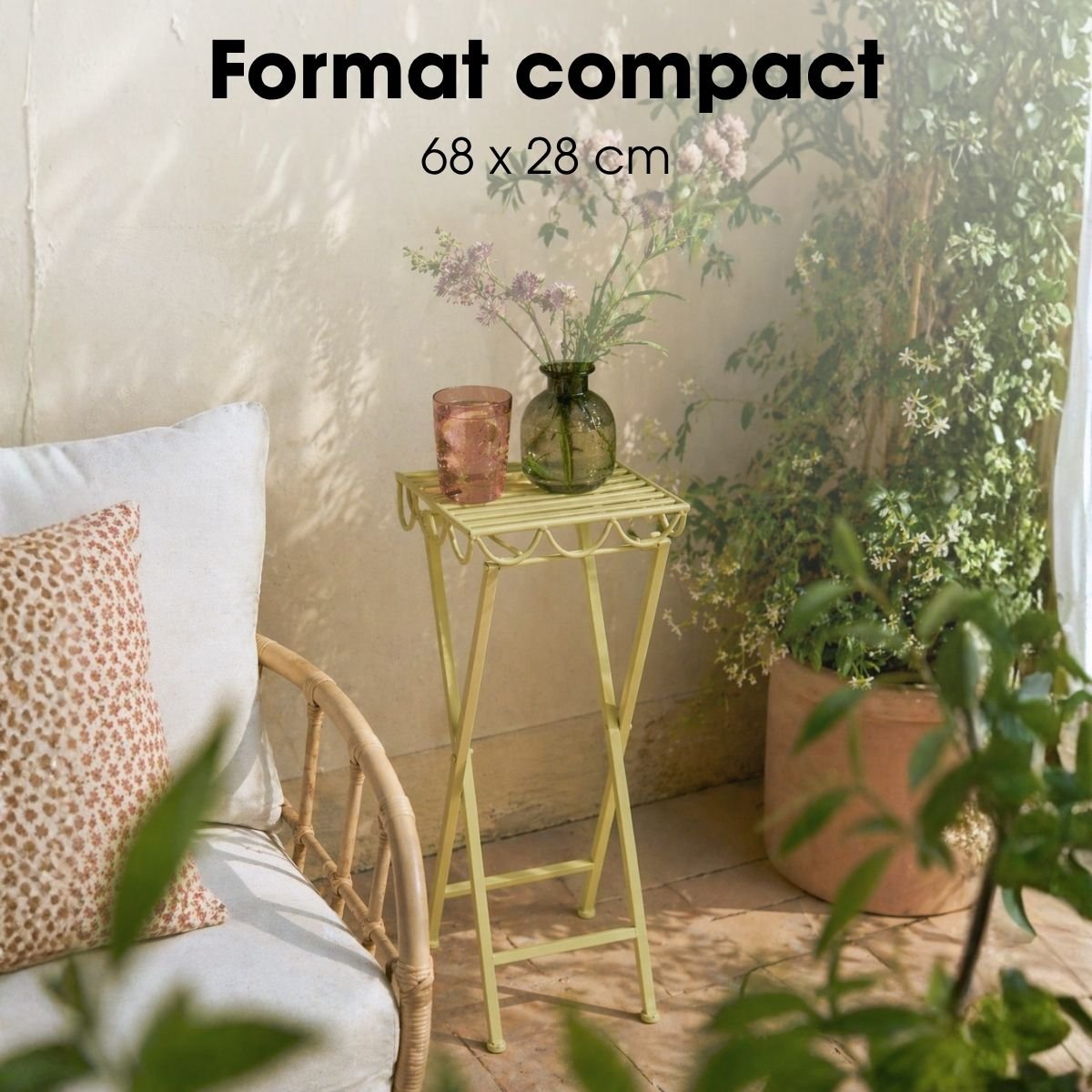Support Pour Plantes D'extérieur ROSALIE vert clair, MICA DECORATIONS