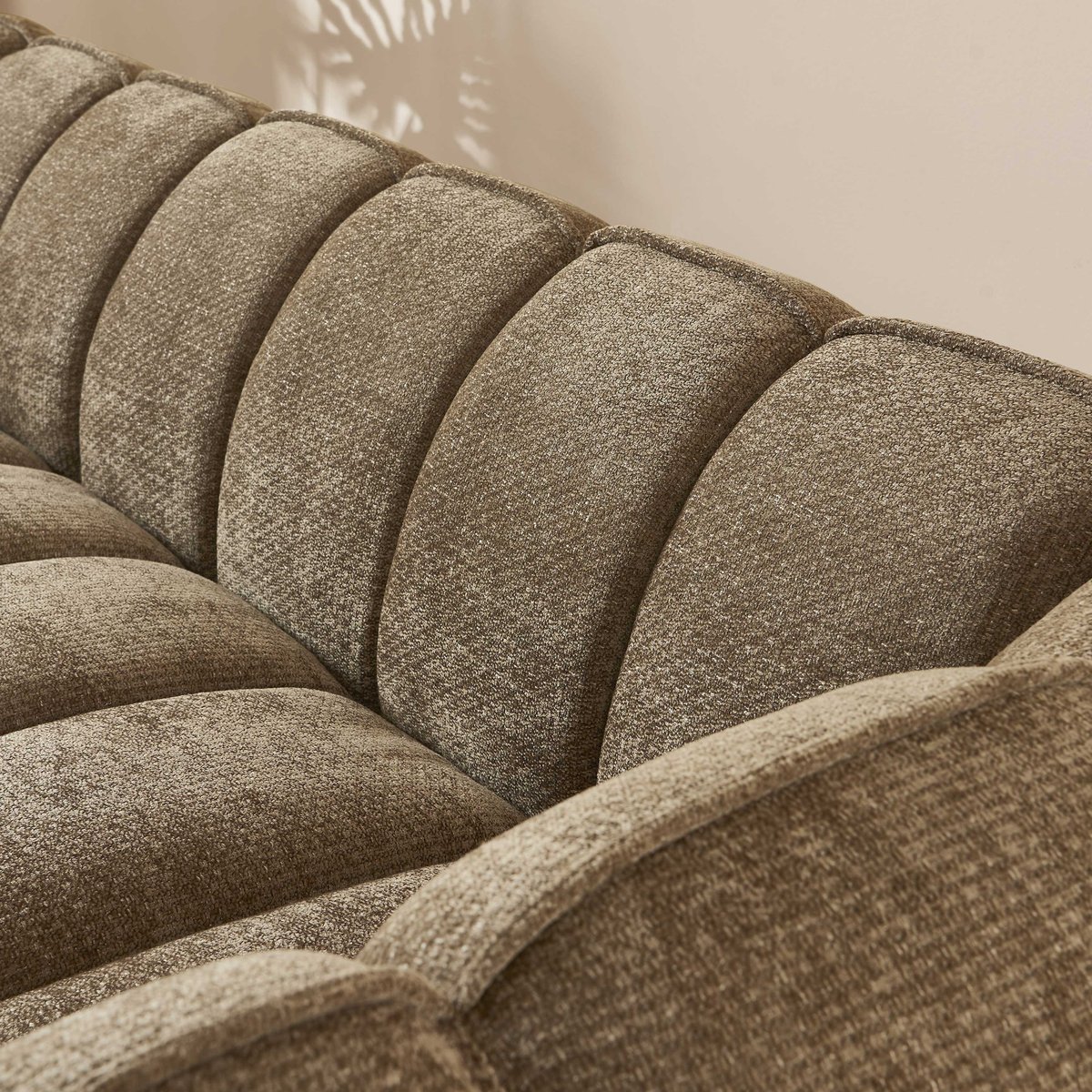 Ensemble canapés droits 3+2 en tissu MATILDA marron, SORELH