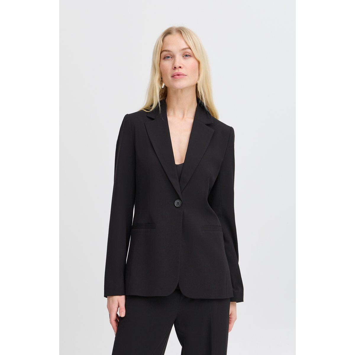 Blazer coupe classique, manches longues noir, B.YOUNG