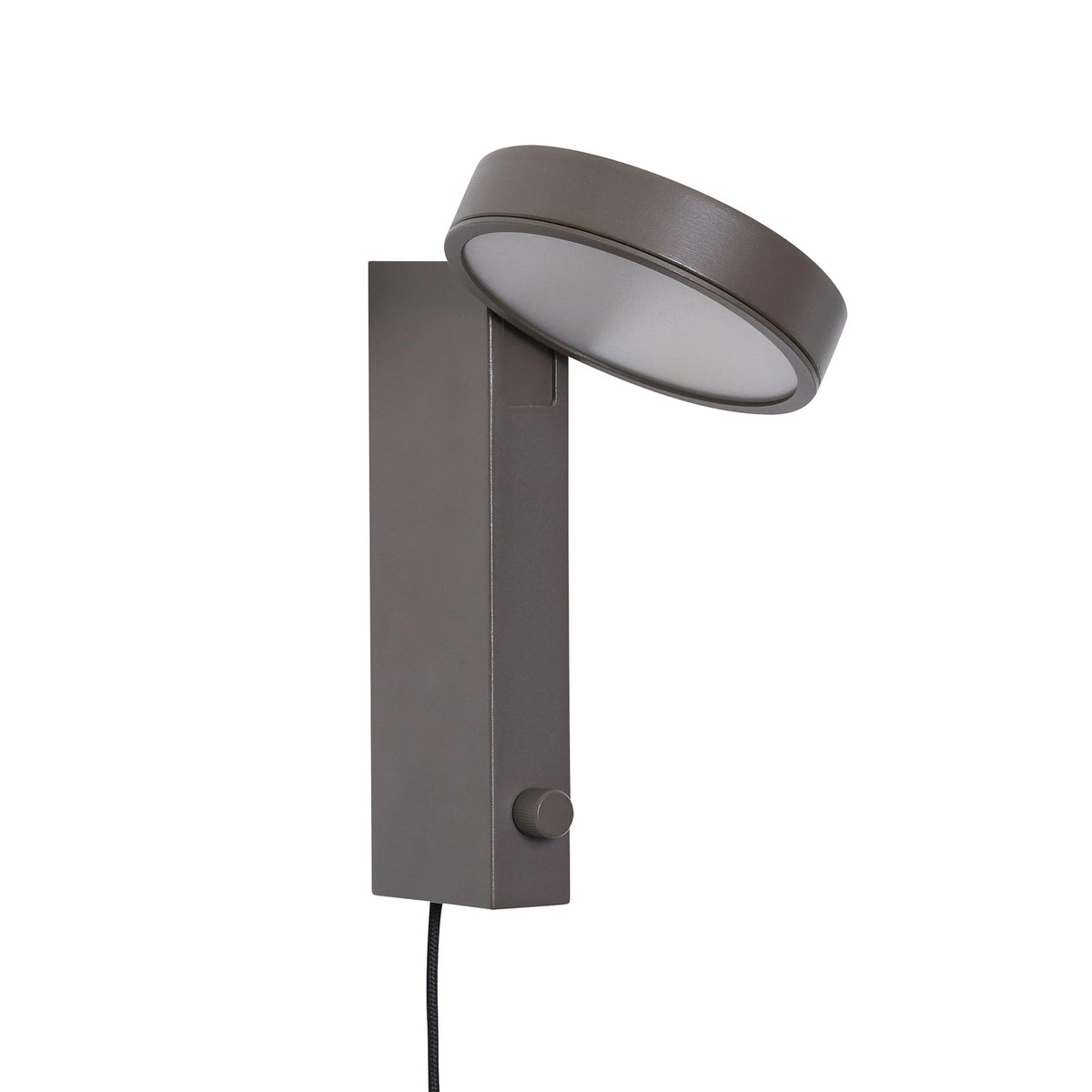 Applique murale en fer et polycarbonate CREA marron, HUBSCH