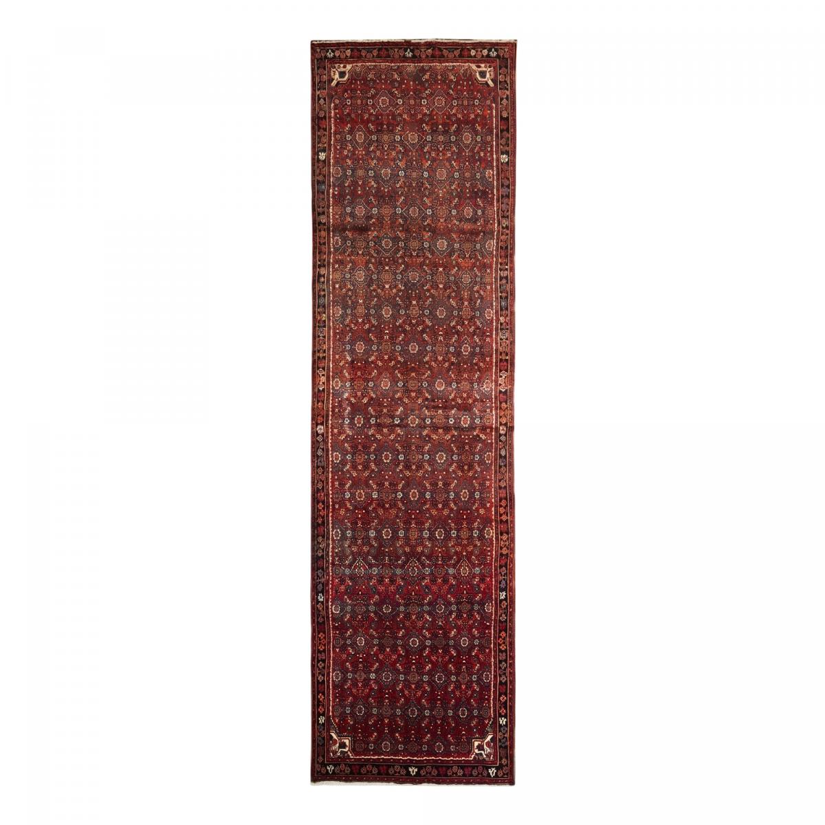 Tapis d'orient au motif oriental, noué à la main, HAMADAN 4 bordeaux, beige, bleu, UN AMOUR DE TAPIS