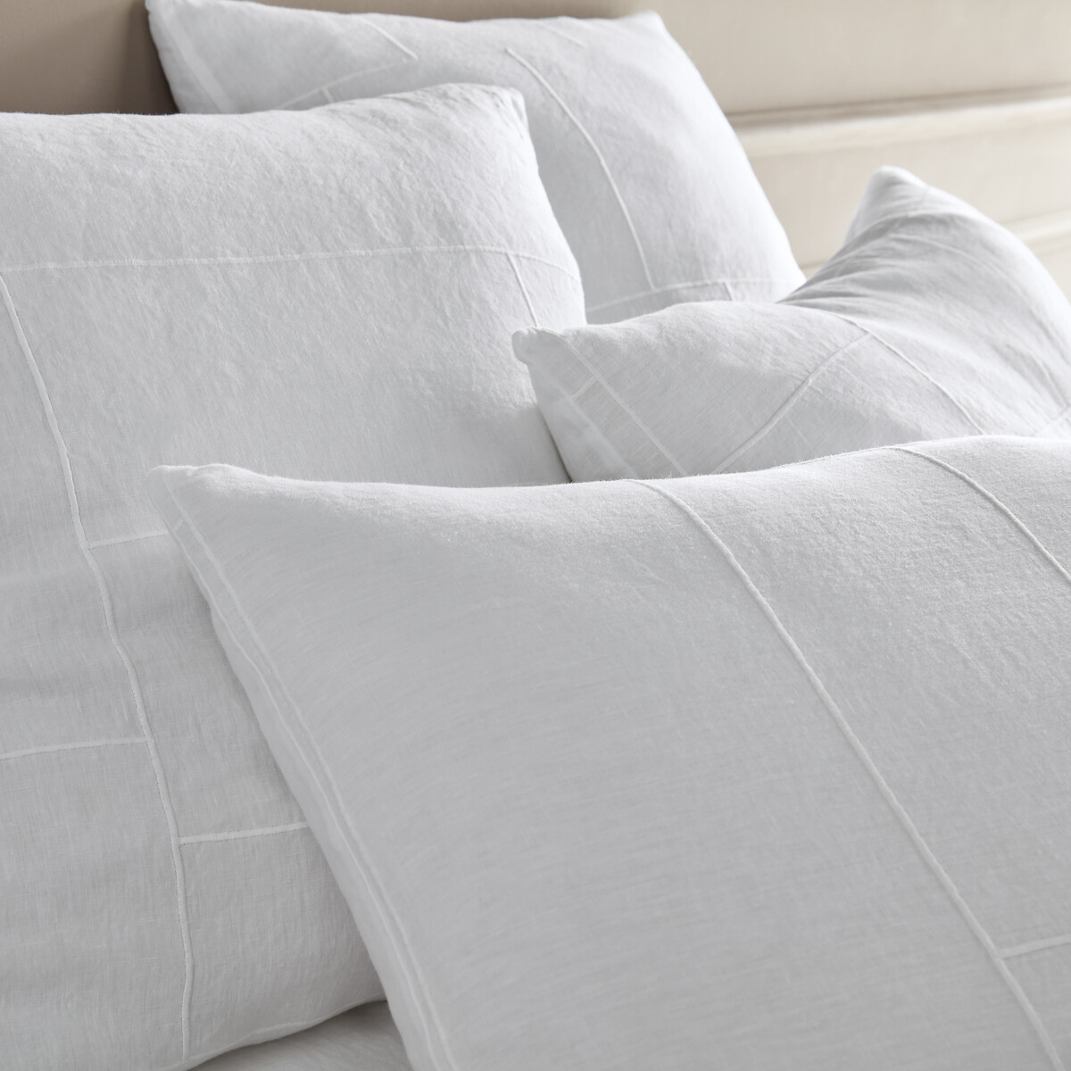 Chiba European Washed Linen Duvet Cover white foam, AM.PM