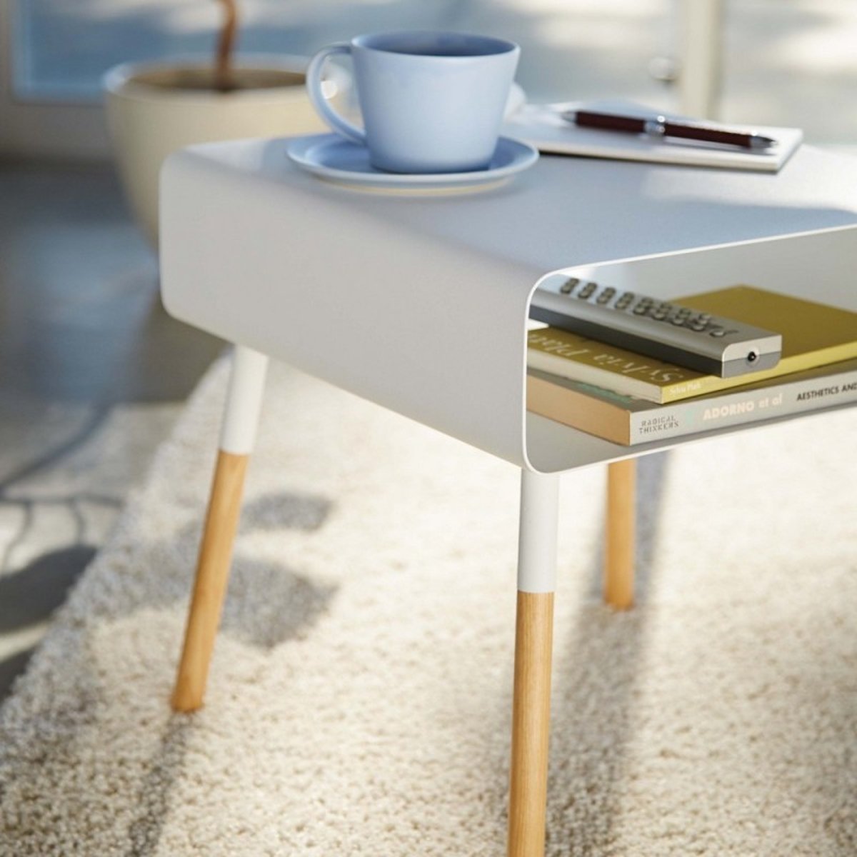 Petite table d'appoint chevet  Plain blanc, YAMAZAKI