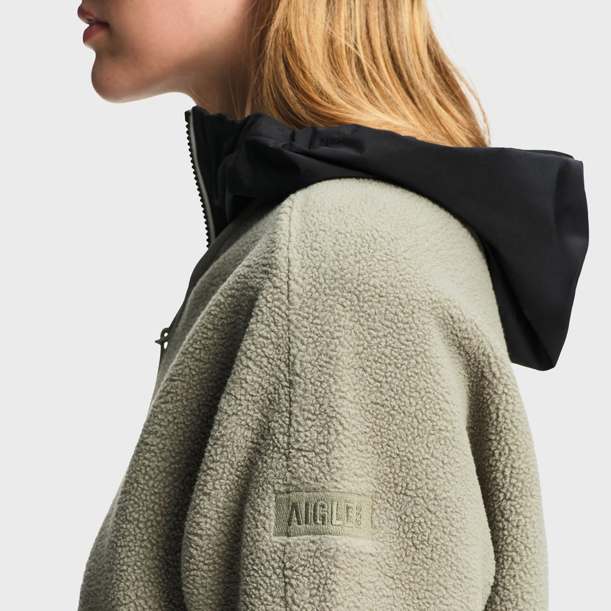 Veste légère à col zippé en polyester amande, AIGLE