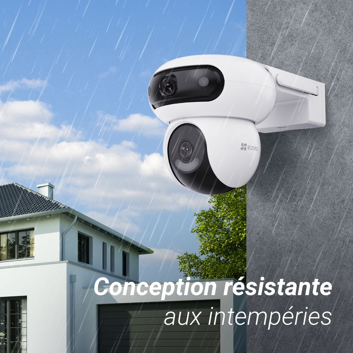 Caméra de surveillance H90 - Double optique 2K+ motorisée couleur unique, EZVIZ