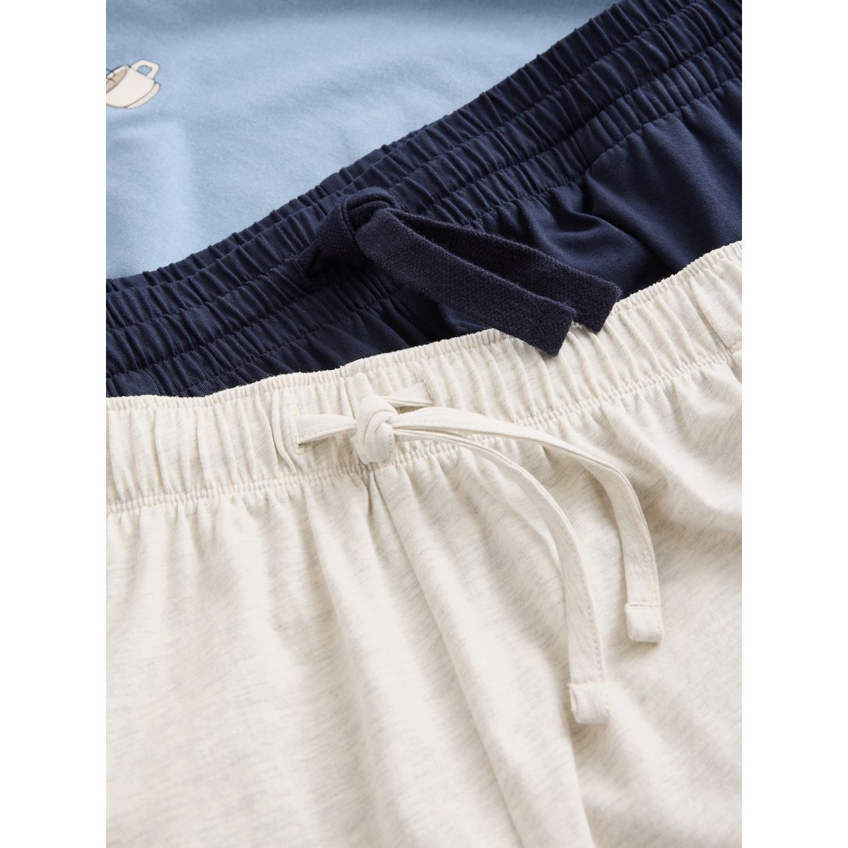 Ensemble pyjama short en jersey, lot de 2 café imprimé bleu/marron, NEXT