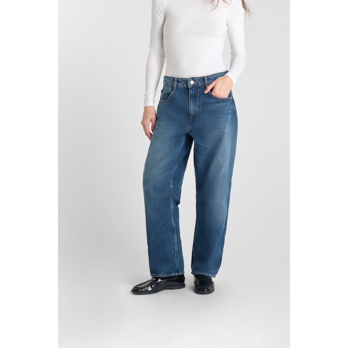 Jeans loose, large balloon , longueur 34 blue, LE TEMPS DES CERISES