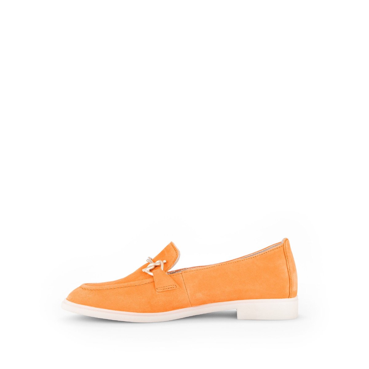 Mocassins en velours à talon talon bloc dessus/effet galvanisé jaune velours, GABOR