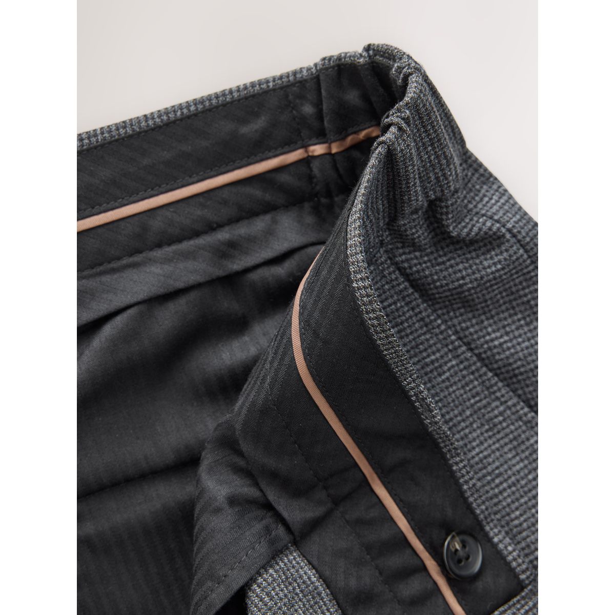 Pantalon habillé motionflex élastique carreaux bleus, NEXT