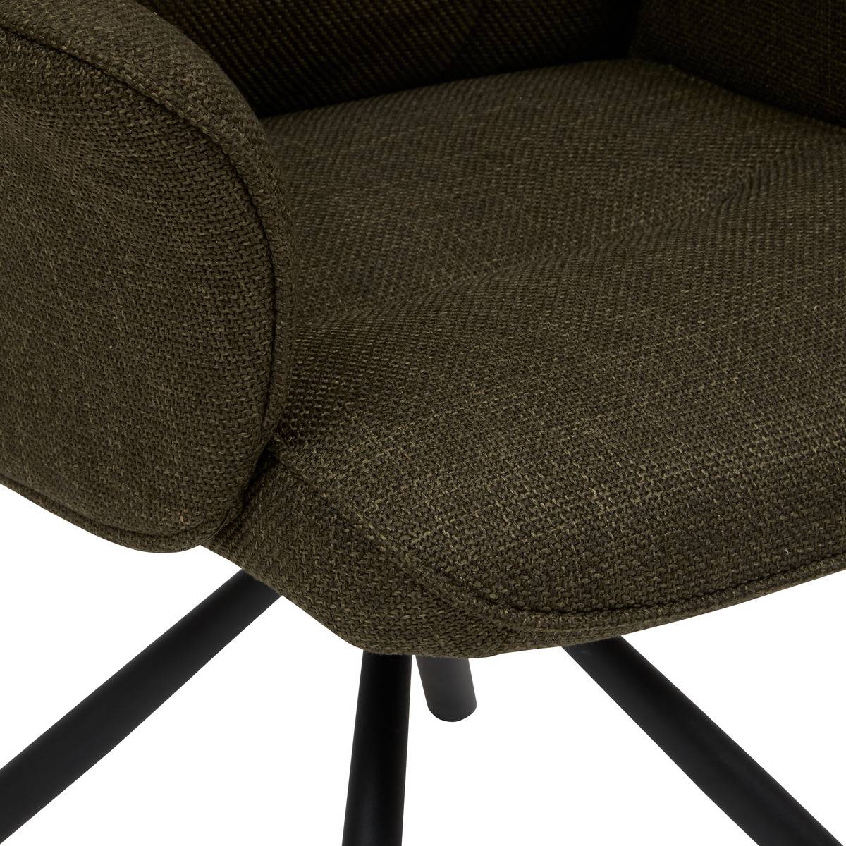 Fauteuil de bureau pivotant SISCO vert kaki, ATMOSPHERA