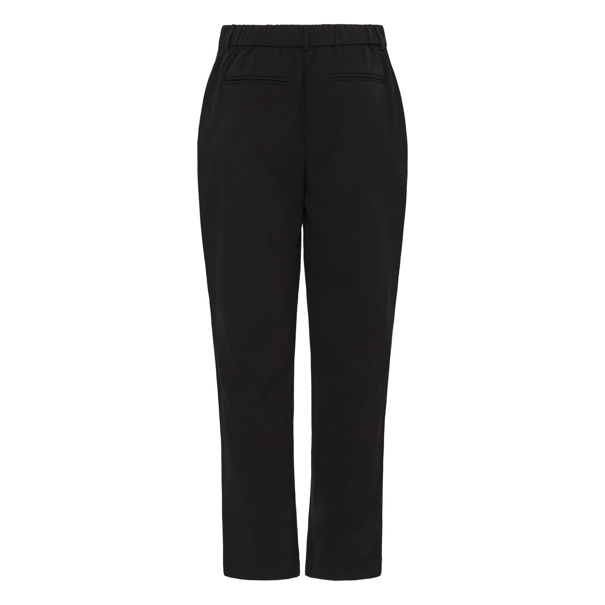 Pantalon coupe droite, taille mi-haute, longueur cheville noir, B.YOUNG