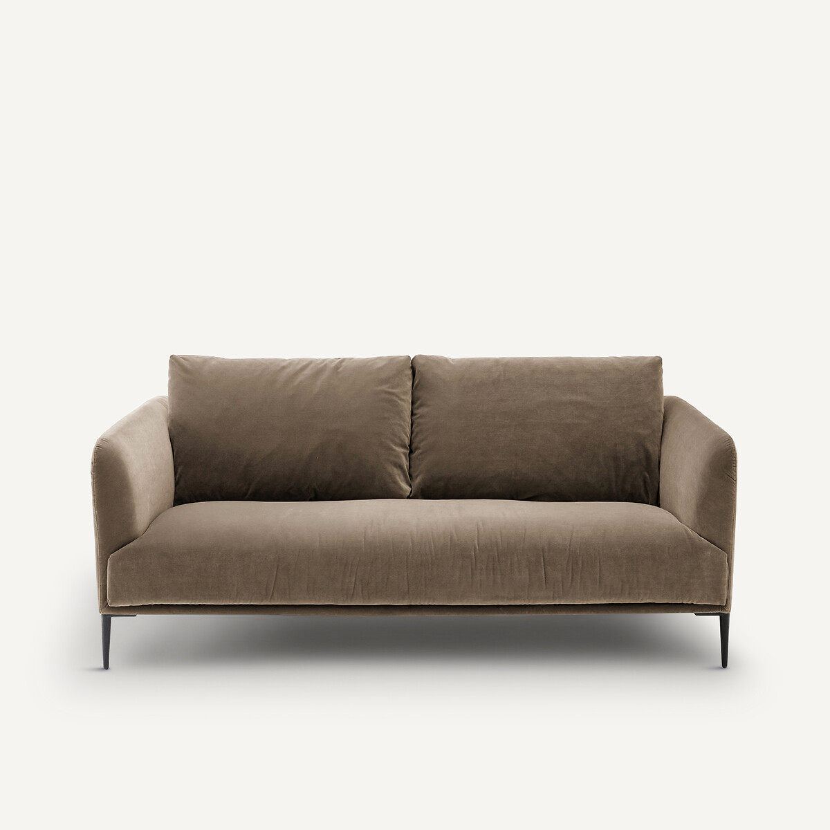 3- oder 4-Sitzer-Sofa, Samt, OSCAR, Design Emmanuel Gallina aschbeige, EMMANUEL GALLINA X AM.PM