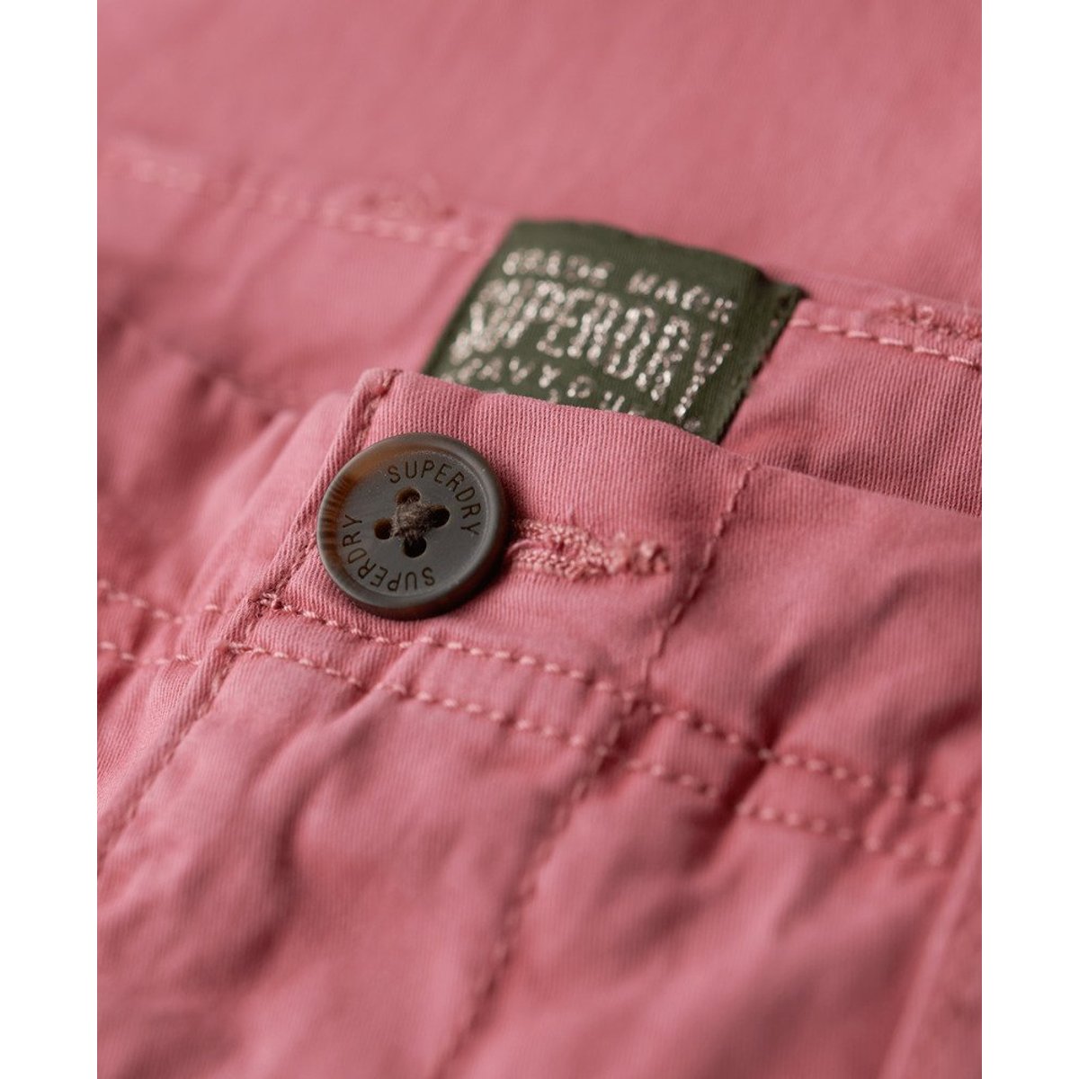 Pantalon chino à taille mi-haute rose mauve, SUPERDRY