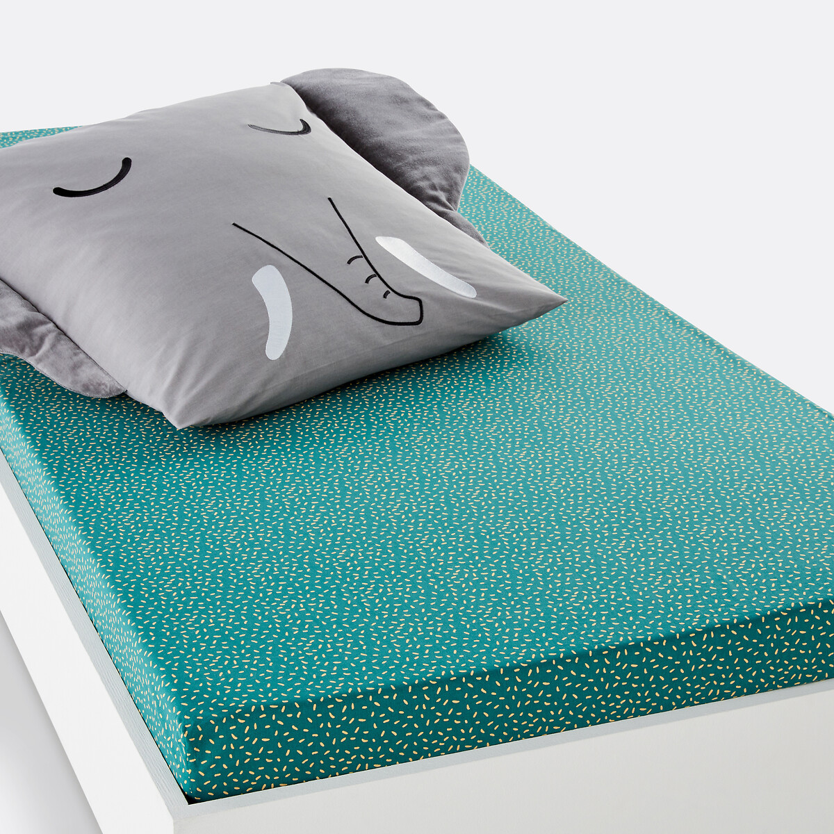 Drap-housse enfant en coton, Annibal imprimé, LA REDOUTE INTERIEURS