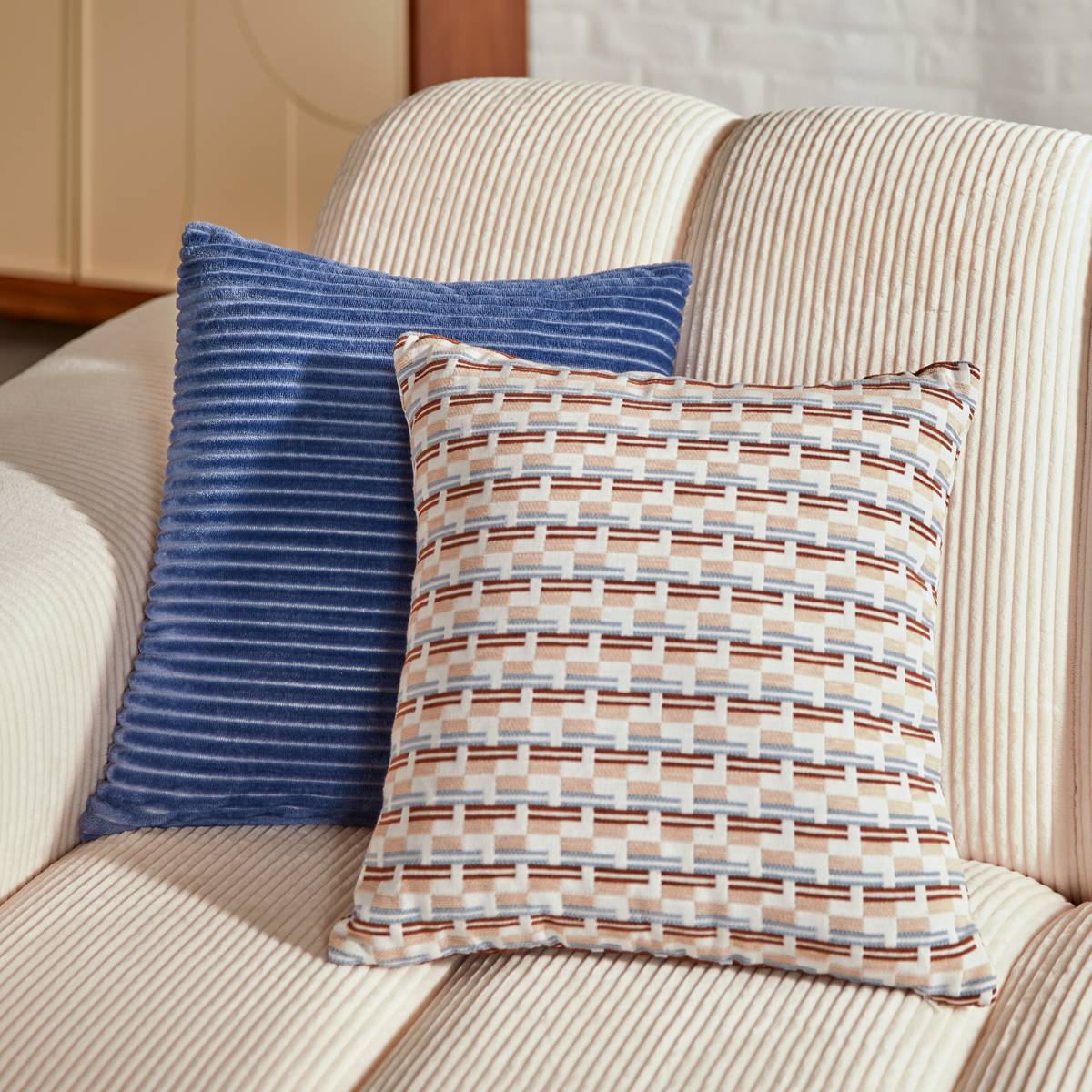 Coussin déhoussable en chenille SKYLOUNGE multicolore, ATMOSPHERA