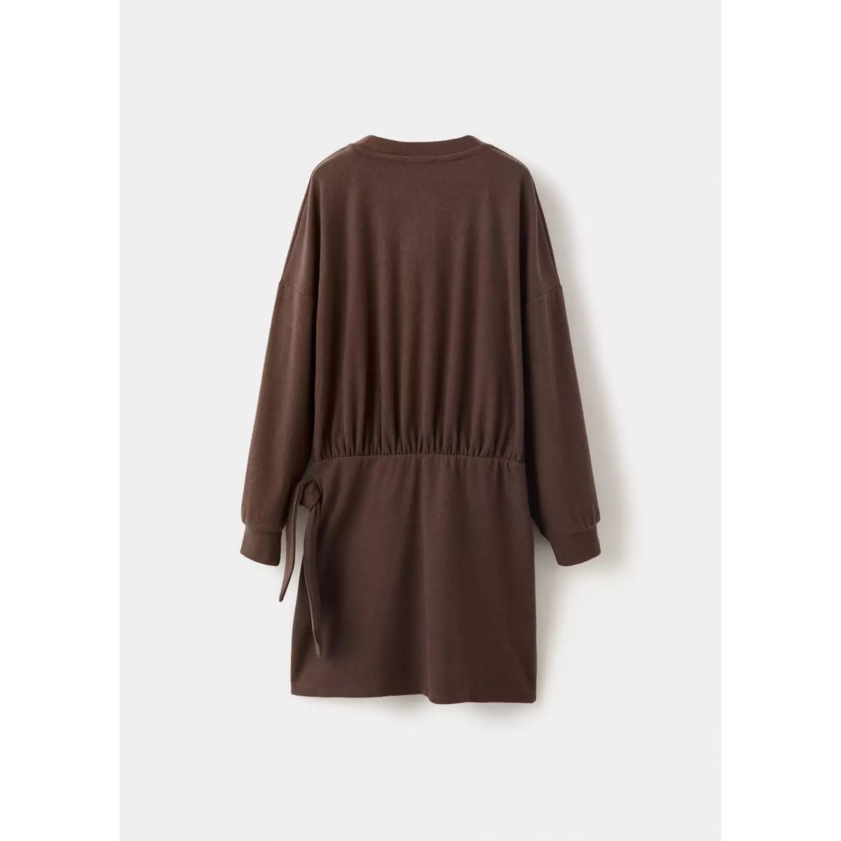 Robe en maille détail nœud marron, MANGO KIDS
