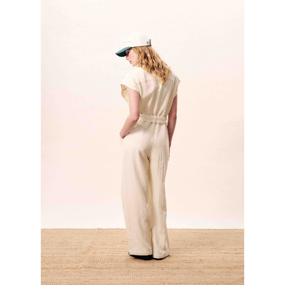 Combi-pantalon en coton CELESTIA beige crème, FRNCH