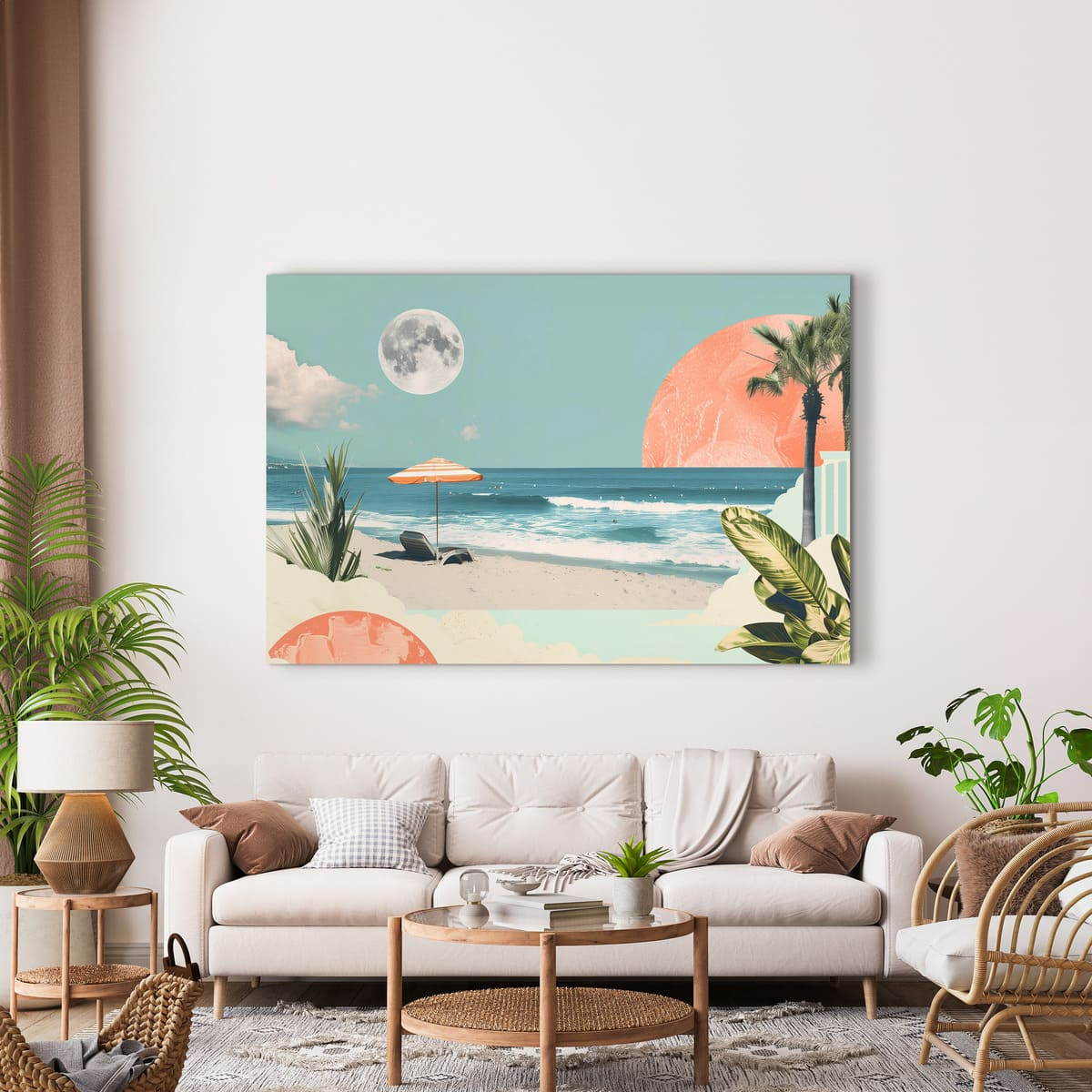 Tableau Mural Escapade Côtière PLAGE tableau en verre synthétique, CEANOTHE