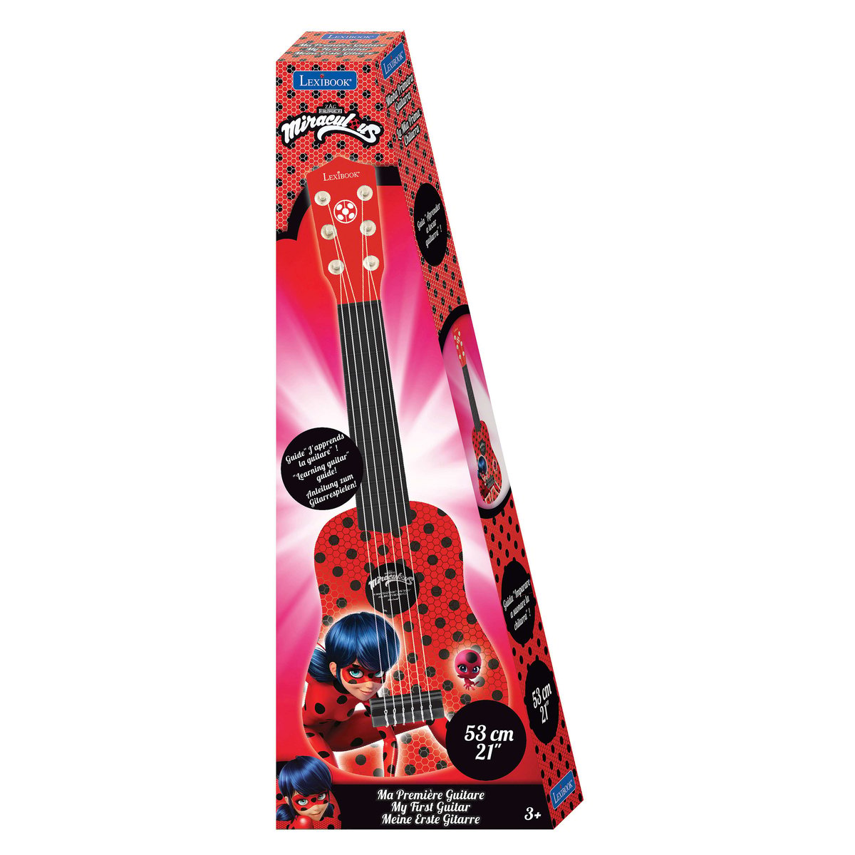 Ma Première Guitare Miraculous rose, LEXIBOOK