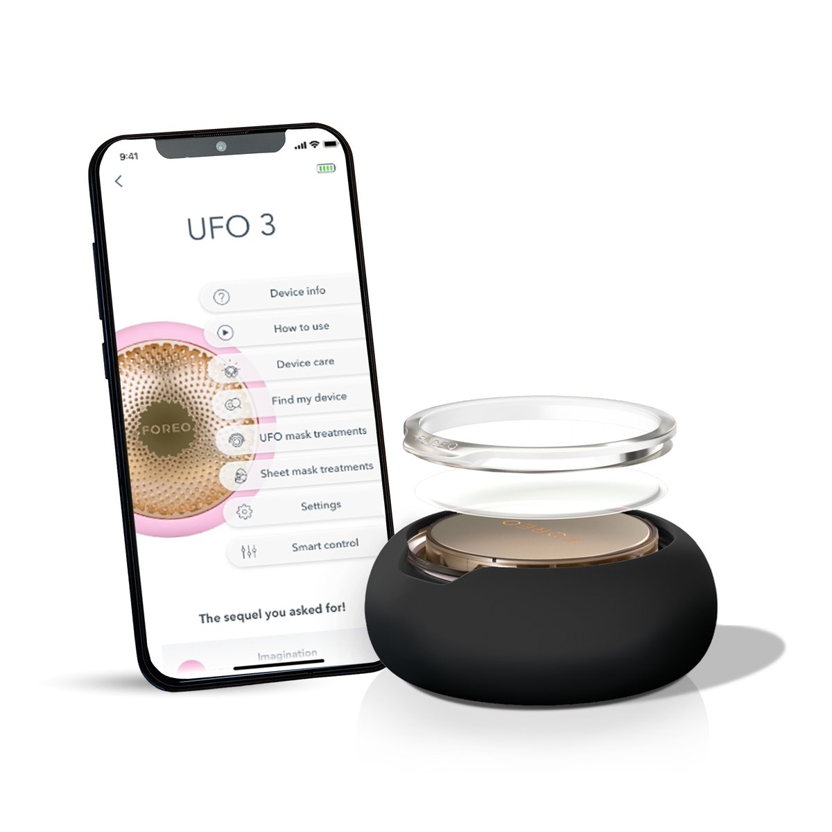 Appareil Soin Visage LED & Masque UFO™ 3 noire, FOREO