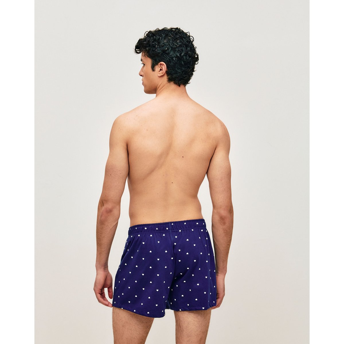 Caleçon en coton avec imprimé cœurs CAROPLAYIZ bleu marine, UNDIZ