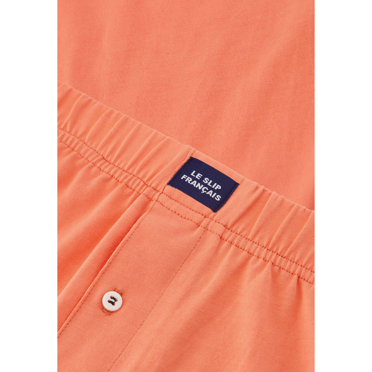 Caleçon rose en jersey de coton Fredo rose peche, LE SLIP FRANCAIS