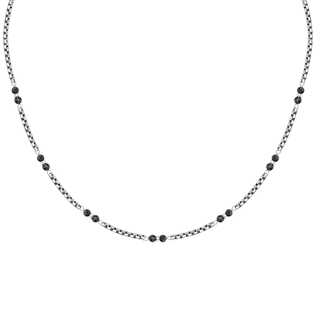 Colliers en Onyx/steel et Onyx acier inoxydable, MORELLATO