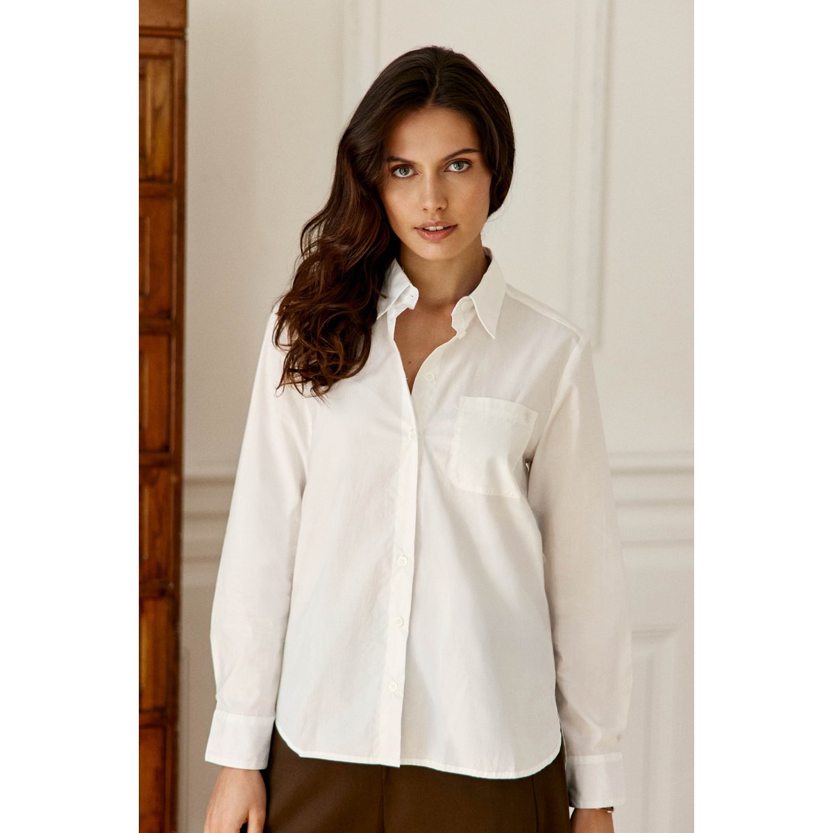 Chemise imprimé à rayures CARLI 11-ecru, LA PETITE ETOILE