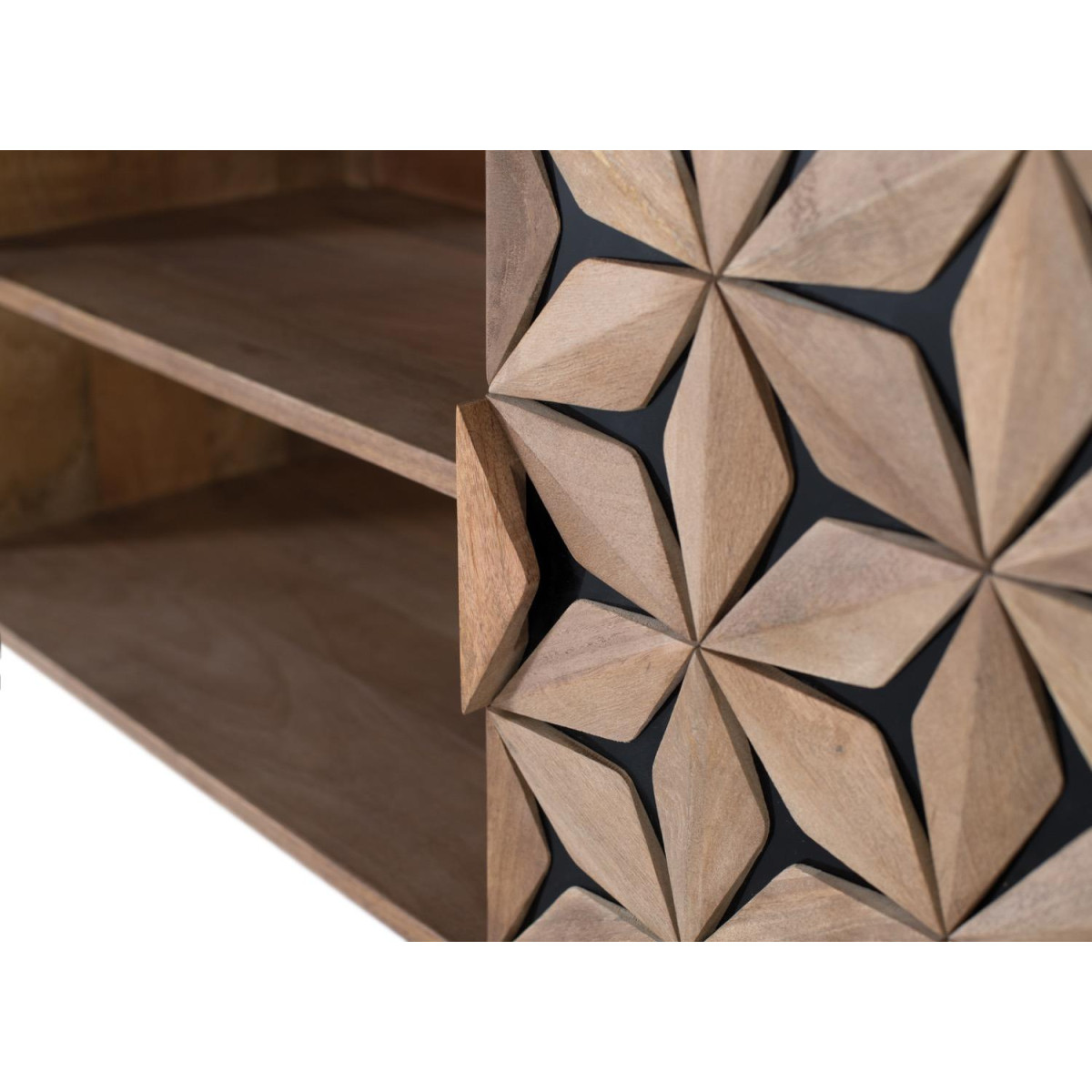 Meuble TV 2 portes Bois Marron - THÉALIE marron, DECORATION D’AUTREFOIS